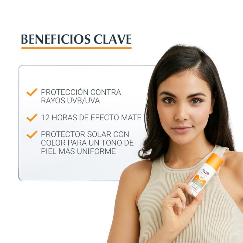 Eucerin Sun Face Oil Control Tono Claro 50+ 50Ml