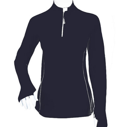 Jersey Azul Marino con Protección Solar para Dama