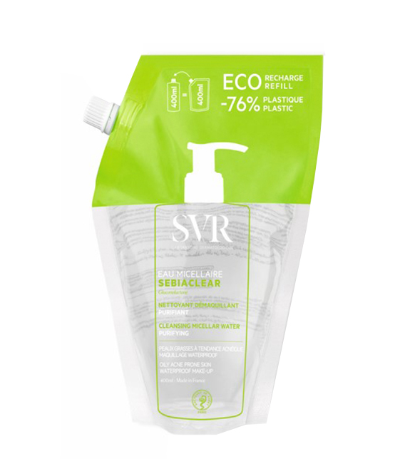 Sebiaclear Agua Micelar Purificante Eco-Refil 400ml
